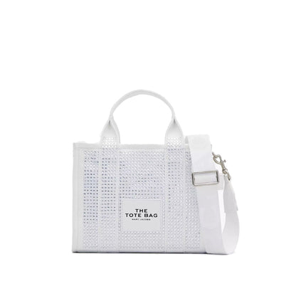 Marc Jacobs Women's The Crystal Canvas Mini Tote Bag White Crystal