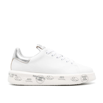 Premiata Women's Belle Sneakers White/Silver