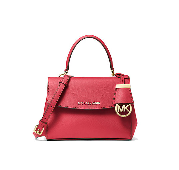 Michael Kors Ava Extra Small Saffiano Leather Crossbody (Crimson