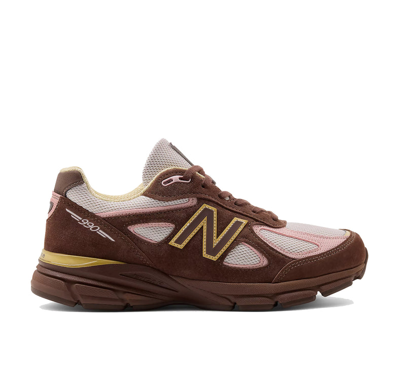 New Balance Made in USA 990v4 Pumpernickel with Pink Chalk and Alabaster U990IC4