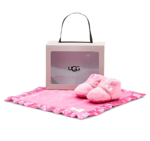 UGG Baby Bixbee Bootie And Lovey Blanket Bubblegum