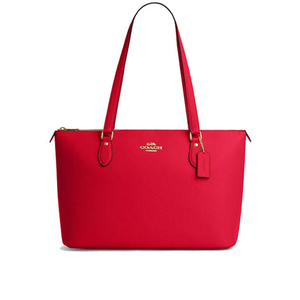 Coach Women's Gallery Tote Bag Gold/Bold Red