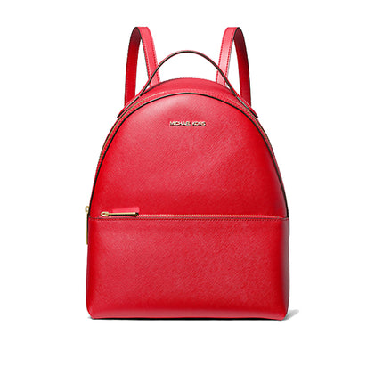 Michael Kors Women's Sheila Medium Faux Saffiano Leather Backpack Bright Red