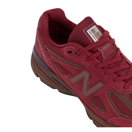 New Balance Made in USA 990v4 Monarch Burgundy with Pumpernickel and Black U990BR4