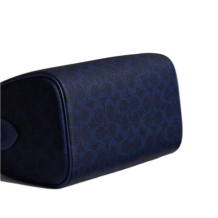 Coach Women's Rowan Satchel Bag In Signature Canvas Gold/Navy