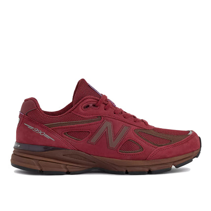 New Balance Made in USA 990v4 Monarch Burgundy with Pumpernickel and Black U990BR4
