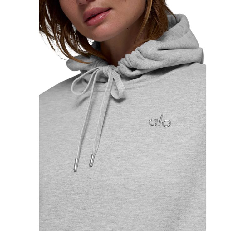 alo Women's Accolade Hoodie Athletic Heather Grey