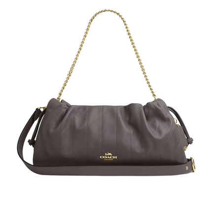 Coach Women's Faye Large Shoulder Bag With Quilting Gold/Slate