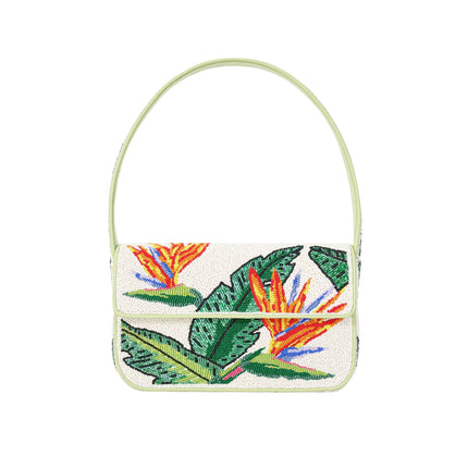 STAUD Women's Tommy Beaded Bag Birds of Paradise