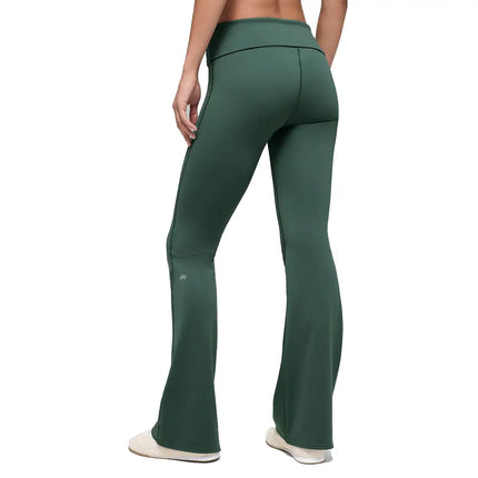 alo Women's ALO Softsculpt 7/8 Foldover Flare Legging Clover Green