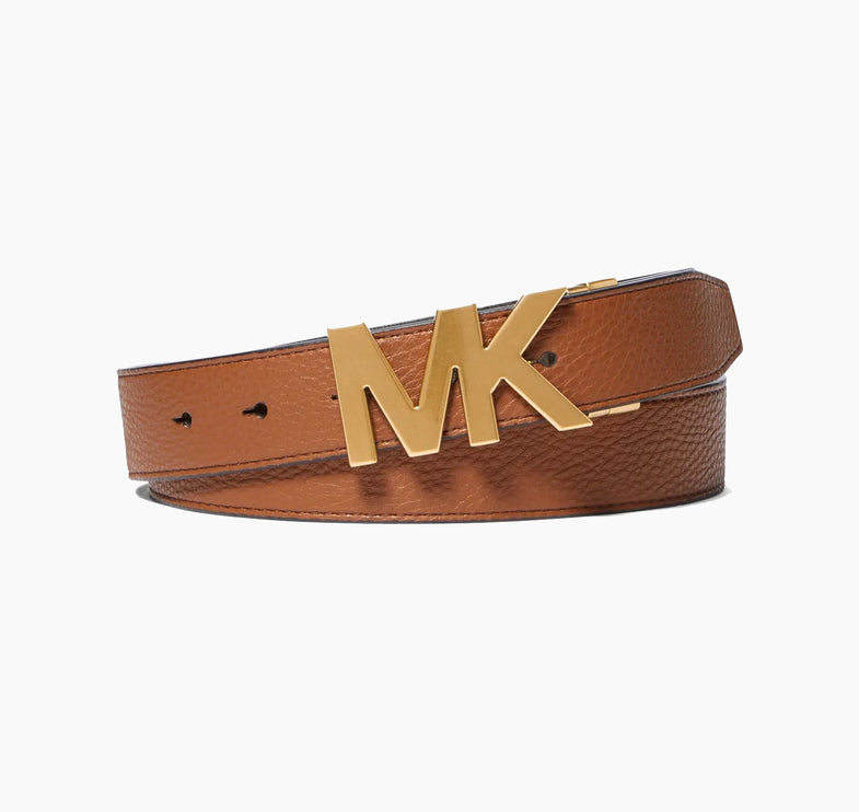 Michael Kors Men's Reversible Signature Logo Buckle Belt Luggage