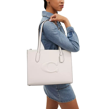 Coach Women's Nina Tote Silver/Chalk