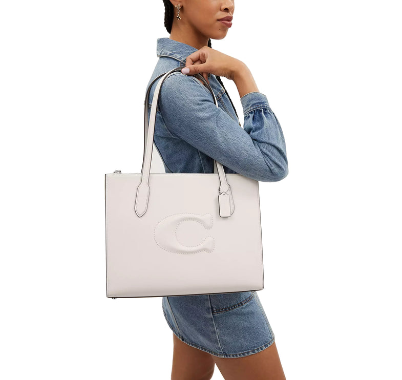 Coach Women's Nina Tote Silver/Chalk