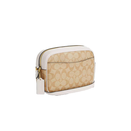 Coach Women's Jamie Camera Bag In Signature Canvas Gold/Light Khaki Chalk