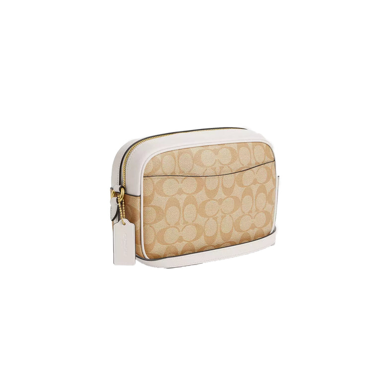 Coach Women's Jamie Camera Bag In Signature Canvas Gold/Light Khaki Chalk