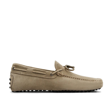 Tod's Men's Gommino Driving Shoes in Suede Beige