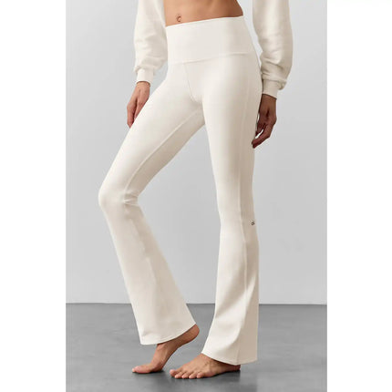 alo Women's Airbrush High-Waist Bootcut Legging Ivory