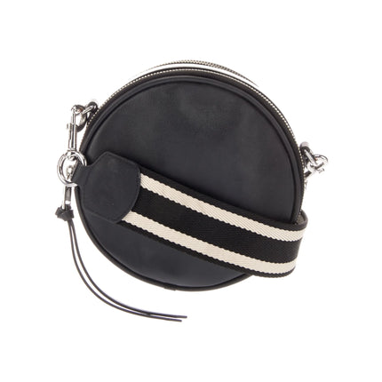 Marc Jacobs Women's Signet Circle Leather Crossbody Bag Silver/Black