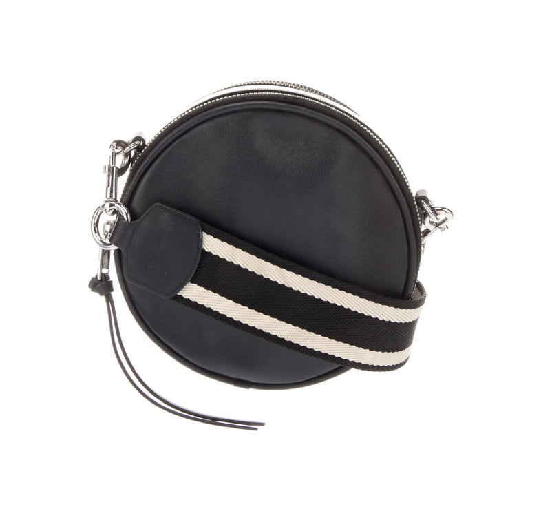 Marc Jacobs Women's Signet Circle Leather Crossbody Bag Silver/Black