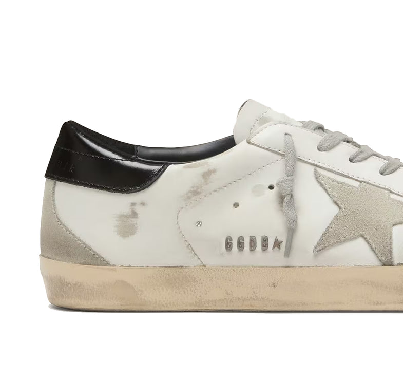 Golden Goose Women's Super Star with Black Heel Tab and Metal Stud Lettering