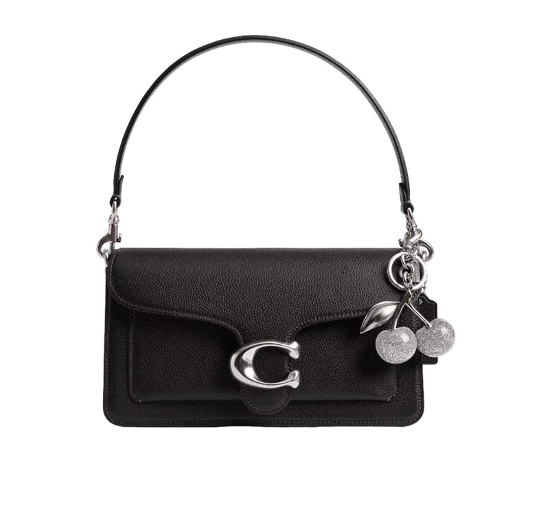 Coach Women's Cherry Bag Charm Silver/Silver