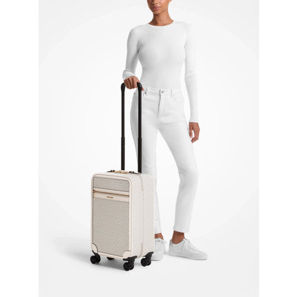 Michael Kors Small Signature Logo Suitcase Light Cream Multi