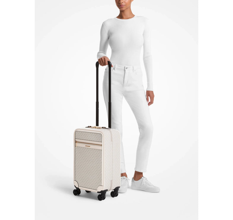 Michael Kors Small Signature Logo Suitcase Light Cream Multi