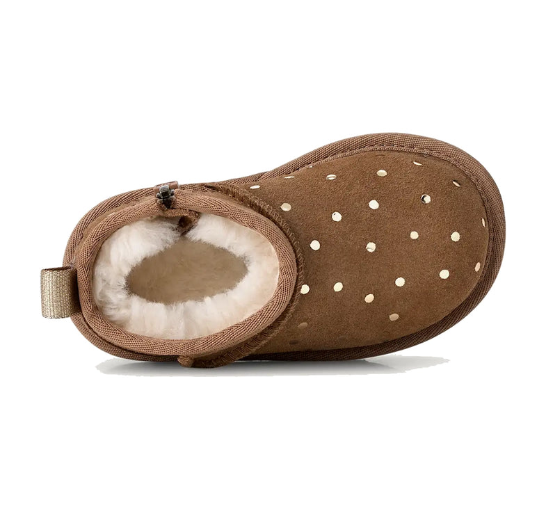UGG Toddlers Classic Ultra Mini Shiny Dots Chestnut