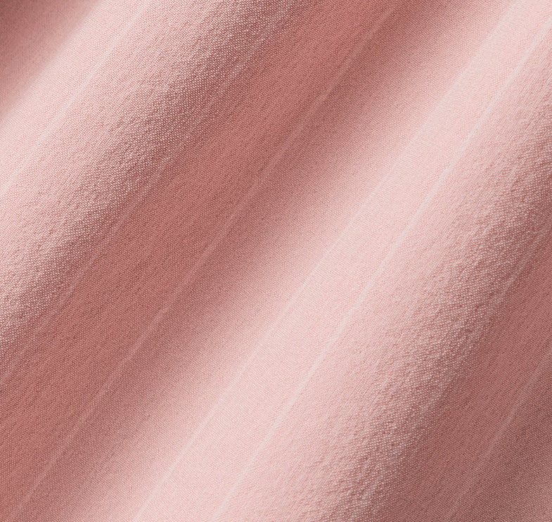 alo Women's Pinstripe Daylight Button Down Long Sleeve Pink Quartz/Ivory