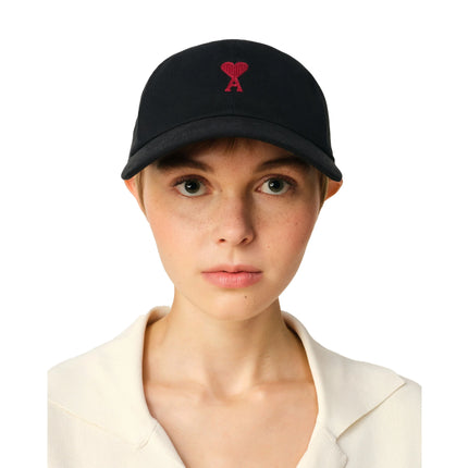 AMI Alexandre Mattiussi Unisex Ami De Coeur Embroidery Cap Black