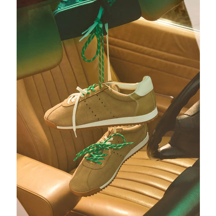 Steve Madden Women's MIRAGE Tan Suede Low-Top Sneakers Tan