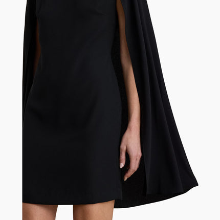 Polo Ralph Lauren Women's Cape Georgette Cocktail Dress Black