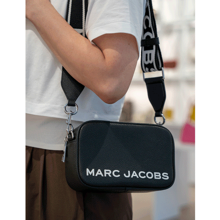 Marc Jacobs Women's Flash Leather Crossbody Bag Colorblock White/Black