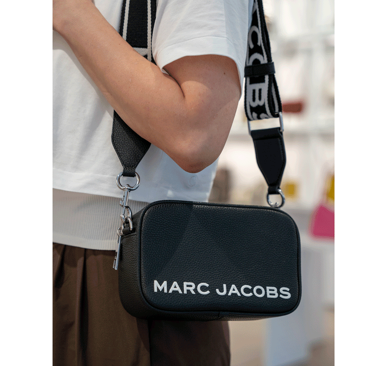Marc Jacobs Women's Flash Leather Crossbody Bag Colorblock White/Black