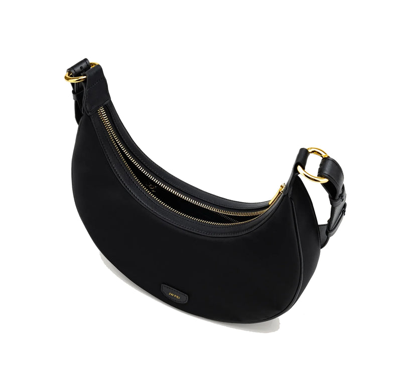 JW PEI Women's Carly Nylon Saddle Bag Black
