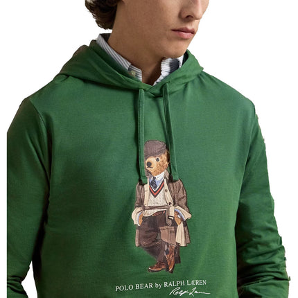 Polo Ralph Lauren Men's Polo Bear Jersey Hooded T-Shirt Washed Forest