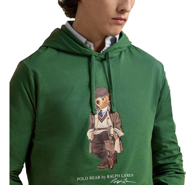 Polo Ralph Lauren Men's Polo Bear Jersey Hooded T-Shirt Washed Forest