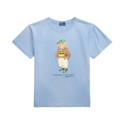 Polo Ralph Lauren Women's Polo Bear Cotton Jersey Tee Chambray Blue