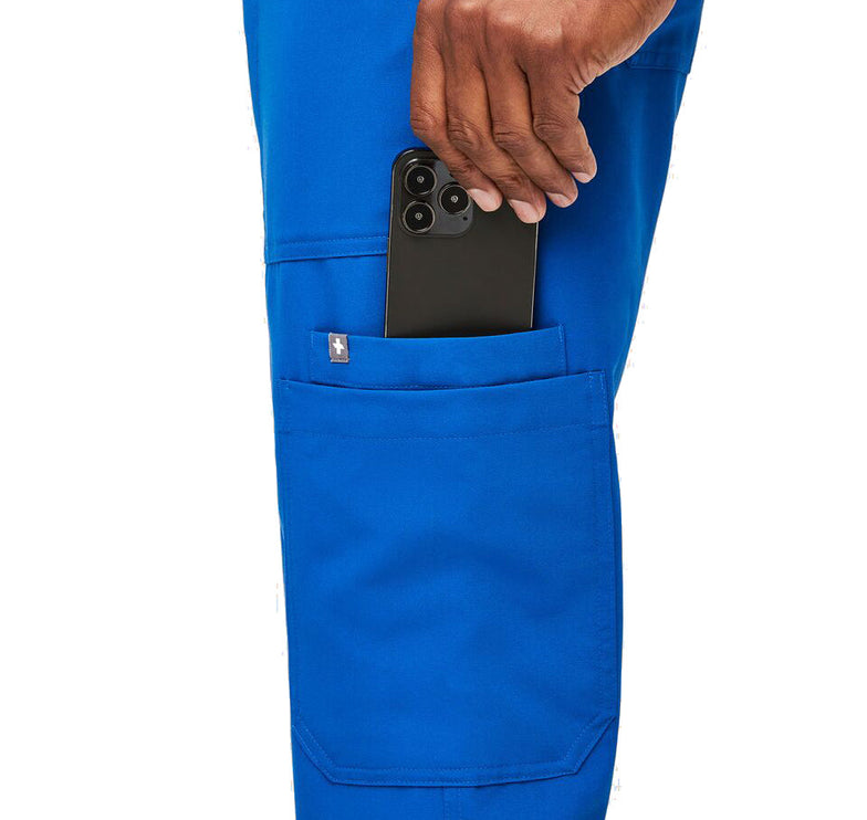 FIGS Men's Cairo Cargo Scrub Pants Royal Blue