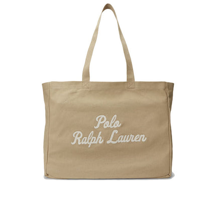 Polo Ralph Lauren Unisex Embroidered Canvas Tote Tan