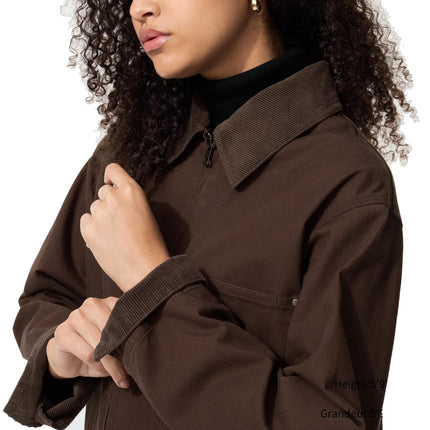 Uniqlo Unisex Zip Up Short Jacket 38 Dark Brown