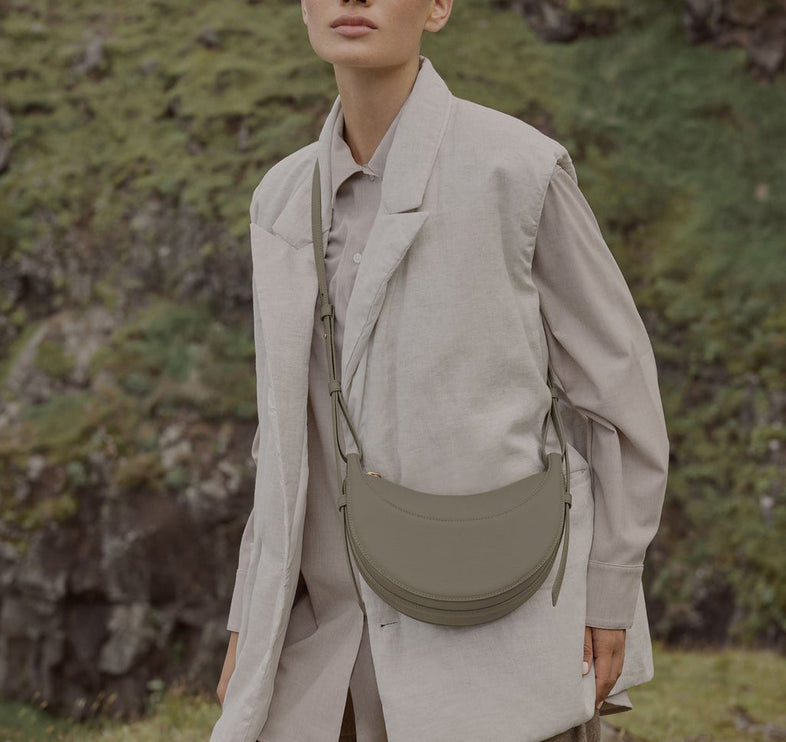 Polène Women's Numéro Dix Edition Textured Olive