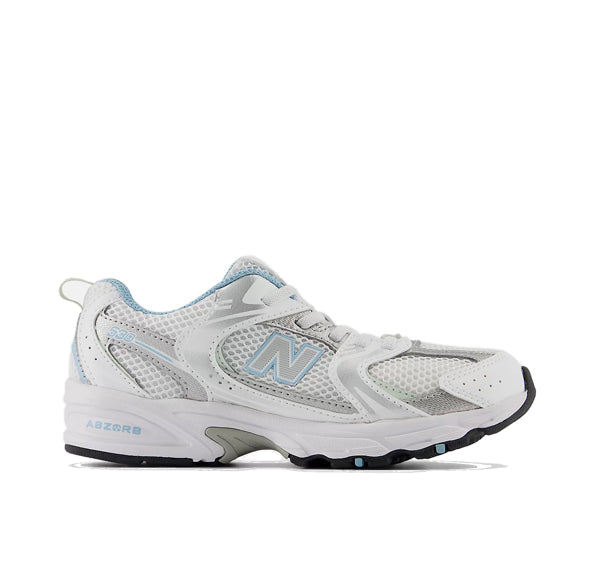 New Balance Little Kid's 530 White with Chrome Blue PZ530GB