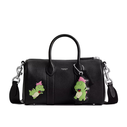 Coach Unisex Coach x Brain Dead Compass Bag 25 With Darby Dino And Charm Black