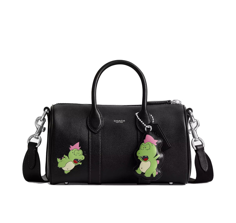 Coach Unisex Coach x Brain Dead Compass Bag 25 With Darby Dino And Charm Black