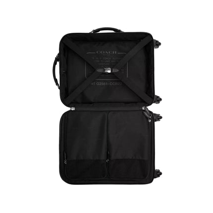 Coach Unisex Wheeled Carry On In Signature Canvas Charcoal