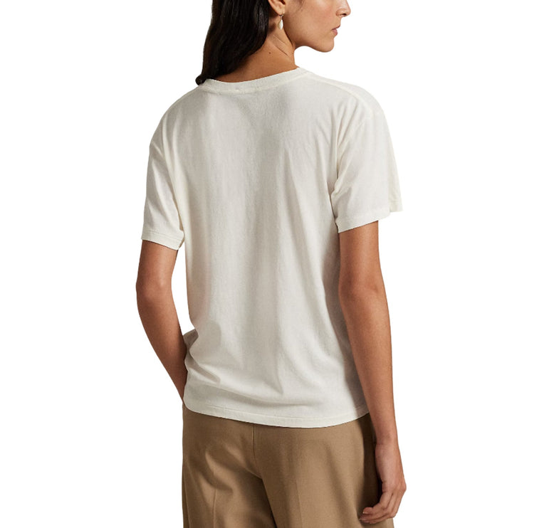 Polo Ralph Lauren Women's Polo Bear Cotton Jersey Tee Warm White