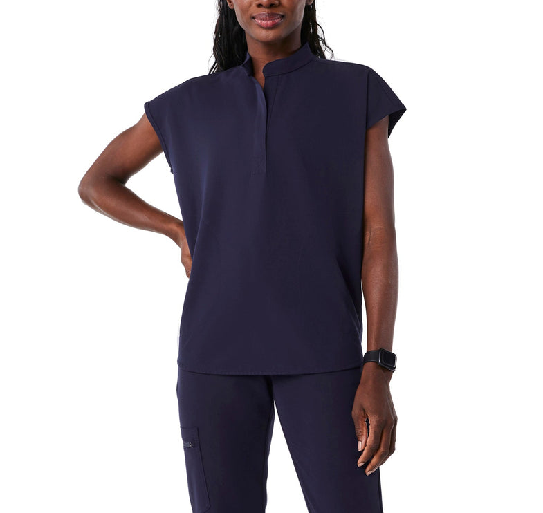 FIGS Women's Rafaela Oversized Scrub Top Navy