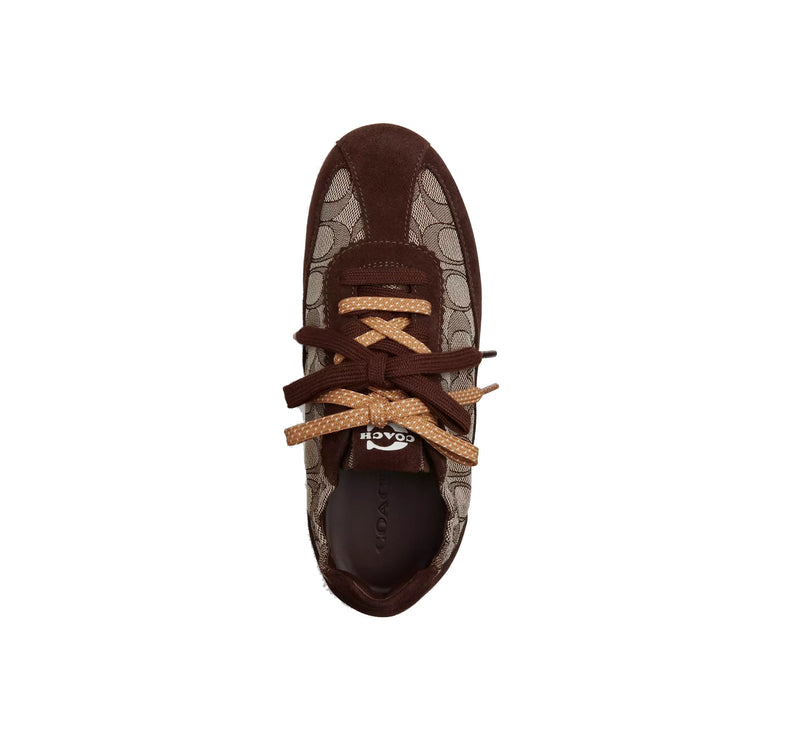 Coach Women's Soft Sneaker In Signature Jacquard Maple/Oak
