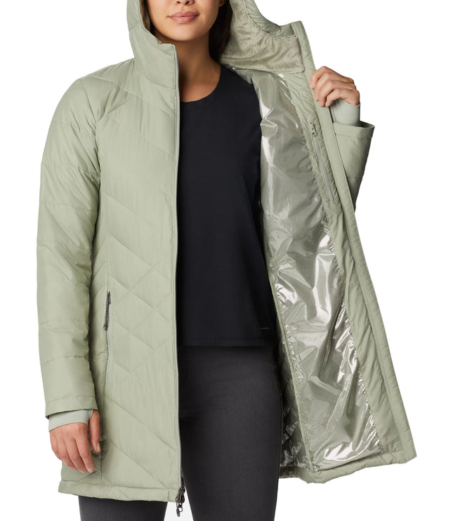 Columbia Women's Heavenly Long Hooded Jacket Safari